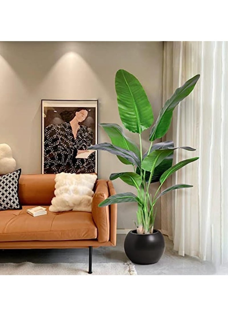 Generic Artificial Bird of Paradise Plant,Faux Palm Tree with Real Touch Leaves and Adjustable Branches,Fake Plants for Home Office Indoor Outdoor Decor (90cm)  - Image 5