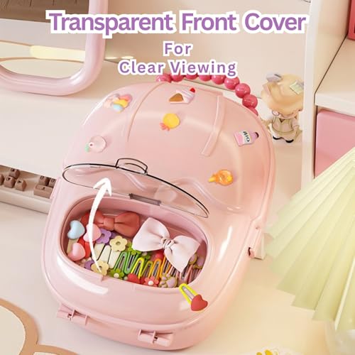 KREPS Plastic Hair Accessories Organizer Box, HairRibbon Storage Box Ribbon Box Multi-Purpose 3 Layer Organizer with Handles for Nail Hair Accessories Sewing Supplies Makeup Art Supplies (Purple 2) - Image 5