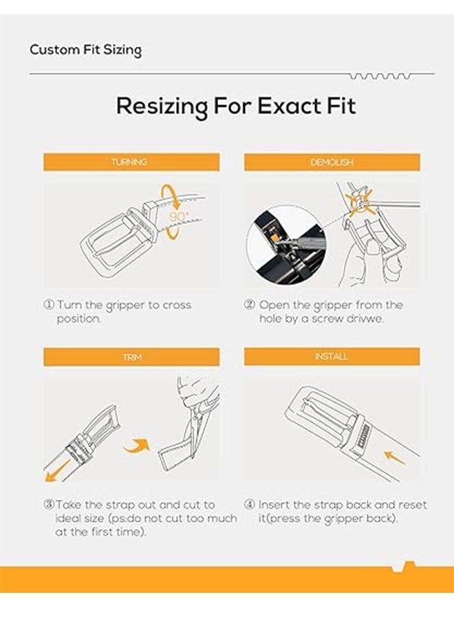 Men's Genuine Leather Belt - Stylish Casual Double-Sided Belt - Perfect Companion to Men's Dress Shoes (130CM) - Image 2