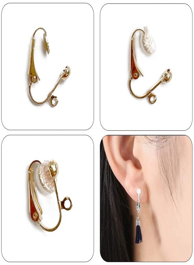 Gzingen Clip-on Earring Converters with Silicon Pads, 40 Pieces Non Pierced Ear Clips with Post Earring Components for DIY Earring Making, 3 Colors and 2 Clip Styles - Image 4