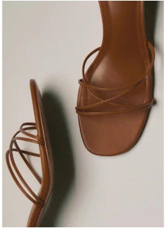 MANGO Crossed Straps Heeled Sandals  - Image 5
