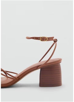 MANGO Crossed Straps Heeled Sandals  - Image 3