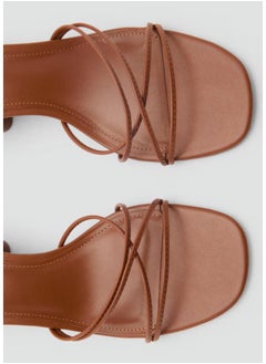 MANGO Crossed Straps Heeled Sandals  - Image 4