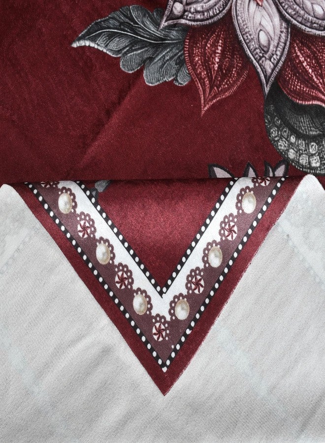 ZUKIODECOR غطاء طاولة وسط فاخر وجذاب من المخمل من زوكيوديكور، يتسع لأربعة أشخاص | غطاء قماشي قابل لإعادة الاستخدام لحماية سطح الطاولة | غطاء واقي للطاولة | 36 × 54 بوصة - Image 3