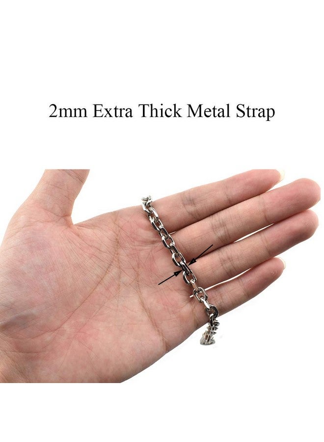HAHIYO Mini Pochette Purse Chain Strap Thin Wide 6Mm For Lv Length 15.7 Inches Thick 2Mm Shiny Silver For Handbag Wallet Clutch Comfortable Flat Metal Strap 1 Pack  - Image 3