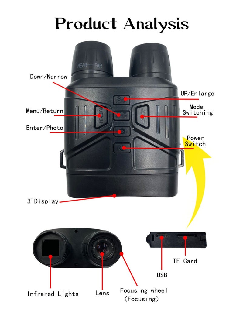 Generic - 4K Night Vision Goggles HD Binocular Infrared - Image 1
