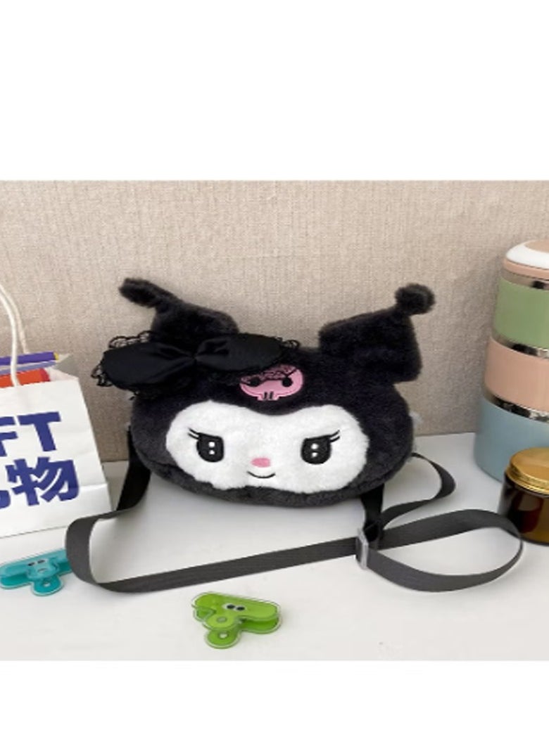 Sanrio Sanrio Cute Cartoon Plush Toy Shoulder Crossbody Bag Rectangular Hand Bag Girls Children Backpack Claw Machine  - Image 1