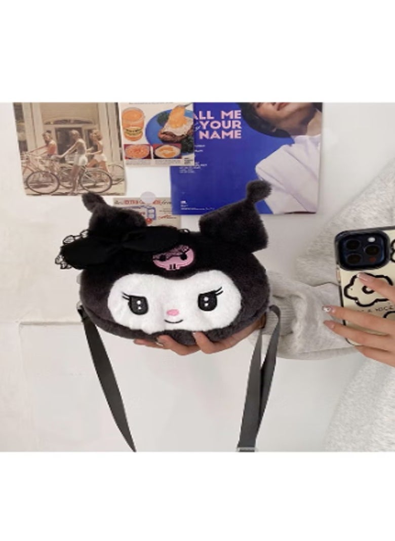 Sanrio Sanrio Cute Cartoon Plush Toy Shoulder Crossbody Bag Rectangular Hand Bag Girls Children Backpack Claw Machine  - Image 2