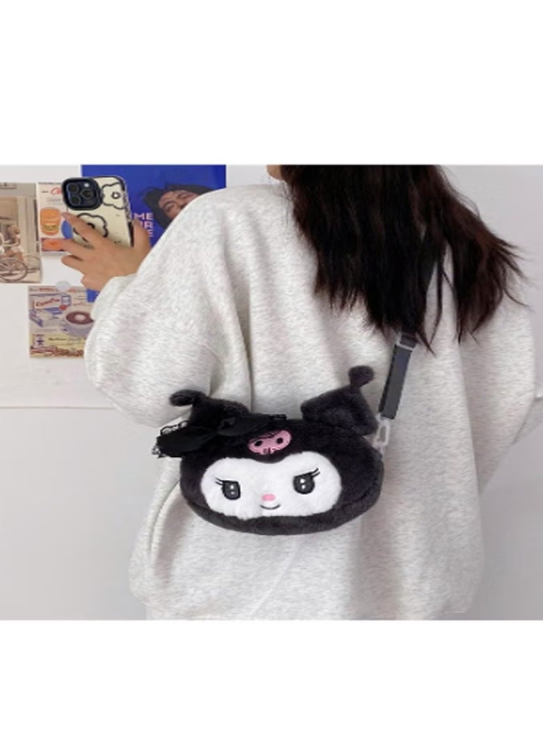 Sanrio Sanrio Cute Cartoon Plush Toy Shoulder Crossbody Bag Rectangular Hand Bag Girls Children Backpack Claw Machine  - Image 3