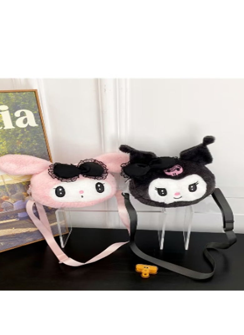 Sanrio Sanrio Cute Cartoon Plush Toy Shoulder Crossbody Bag Rectangular Hand Bag Girls Children Backpack Claw Machine  - Image 4