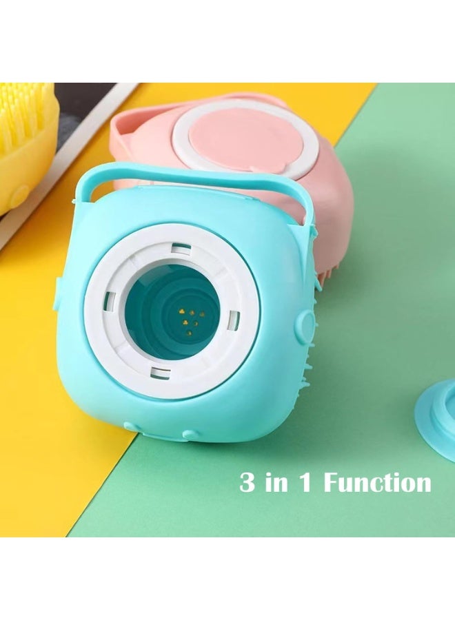 3 Piece Silicone Universal Bathing Brush, Silicone Exfoliating Brush, Pet Bathing Brush , Body Scrubber with Soap Dispenser Brush, Soft Silicone Bathing Brush for Children, Women, Men and Pets - Image 3