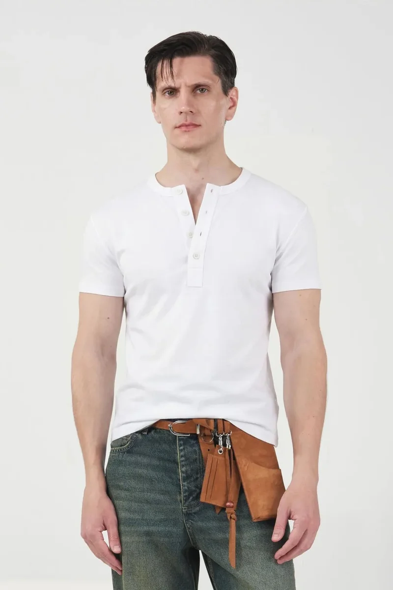 GIESTO Men's Slim Fit Crew Neck Cotton T-Shirt
