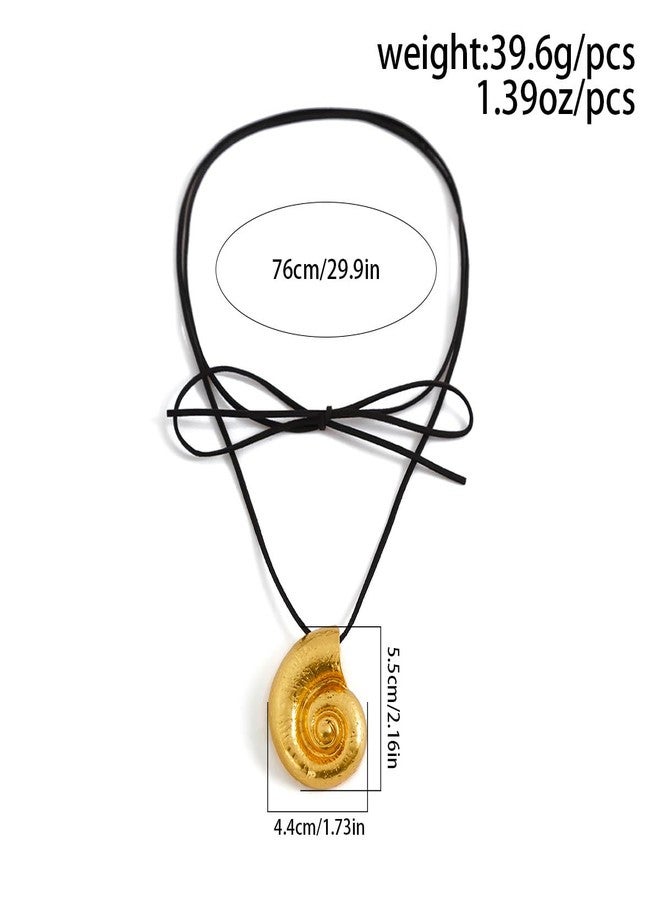 yfstyle Shell Necklace Seashell Necklace for Women Gold Silver Conch Shell Necklaces Summer Ocean Sea Shell Jewelry Dainty Summer Beach Gifts for Women-Gold - Image 4
