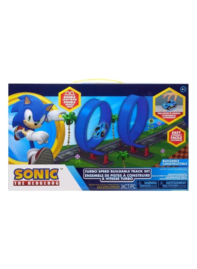 Sonic The Hedgehog Turbo Speed Double Loop Buildable Track Set - Image 1