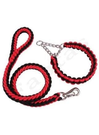 Dog Collar and Leash, Heavy Duty Paracord Rope Dog Training Collar and Leash, Soft to the Skin for Small, Medium and Large Dogs (Size L) - https://f.nooncdn.com/p/pzsku/Z93CE0C77789727533D54Z/45/_/1719957335/ba8bd744-fee4-4c1a-b56a-b85c95802b06.jpg
