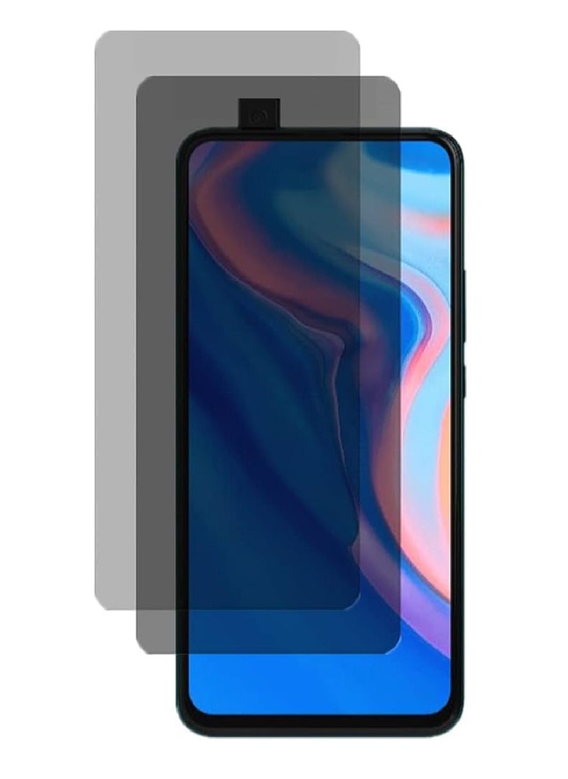 we3 2 Pieces Tempered Glass Screen Protector Anti-Spy Privacy Designed For Huawei Y9 Prime Full Glue Edge to Edge Full Screen Coverage And Bubble Free - Image 1