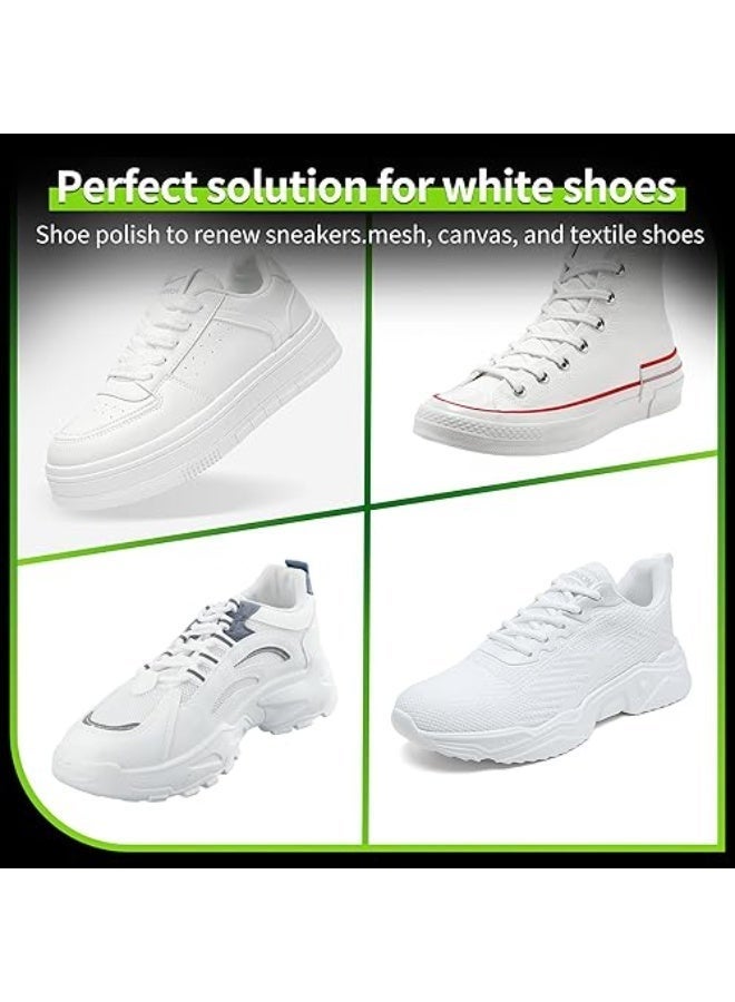 2PCS,2 in 1 White Shoe Cleaning Kit Shoe Cleaning Brush with Sponge & Liquid 100ml Cleaner Brush Shoe Cleaner Shoe Whitener Cleaner Kit for Home & Travel - Image 3