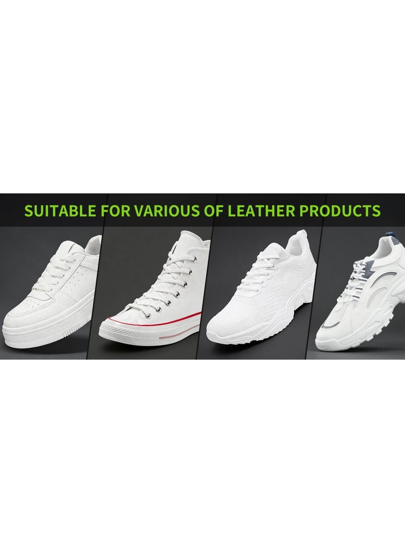 2PCS,2 in 1 White Shoe Cleaning Kit Shoe Cleaning Brush with Sponge & Liquid 100ml Cleaner Brush Shoe Cleaner Shoe Whitener Cleaner Kit for Home & Travel - Image 2