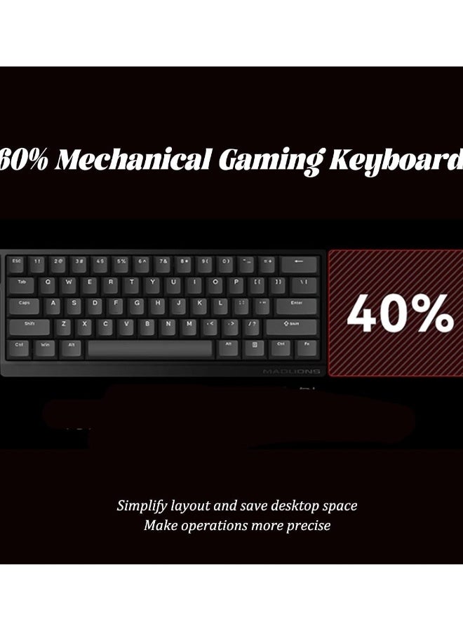 MADLIONS MAD60HE RGB 60% Wired Mechanical Gaming Keyboard with Adjustable Actuation, 8000 Hz Polling Rate, Rapid Trigger Mode, Hall Effect Switches, for PC/Mac, Black - Image 2