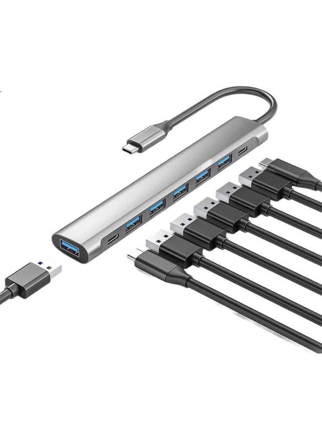 Union Star Yoolion Star Type-c Hub With Usb 3.0 Splitter One-to-eight High-speed Four-port Usb Expansion Dock Hub Extension Cable Compatible With Huawei Xiaomi Notebooks, Laptops, And Smartphones - Image 3