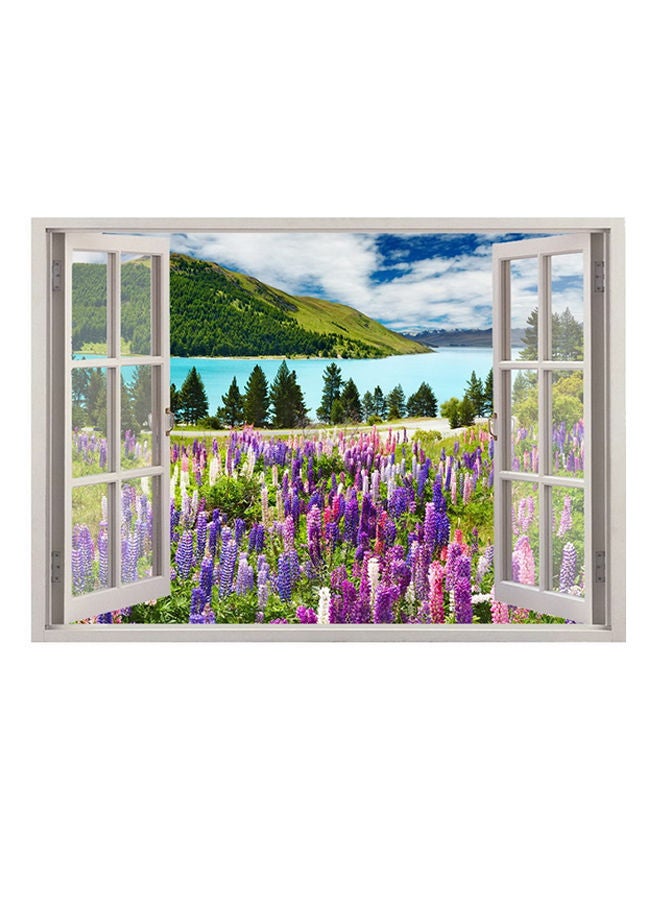 NIBEMINENT 3D Window Scenery Removable Wall Sticker Multicolour 85 x 60cm - Image 1