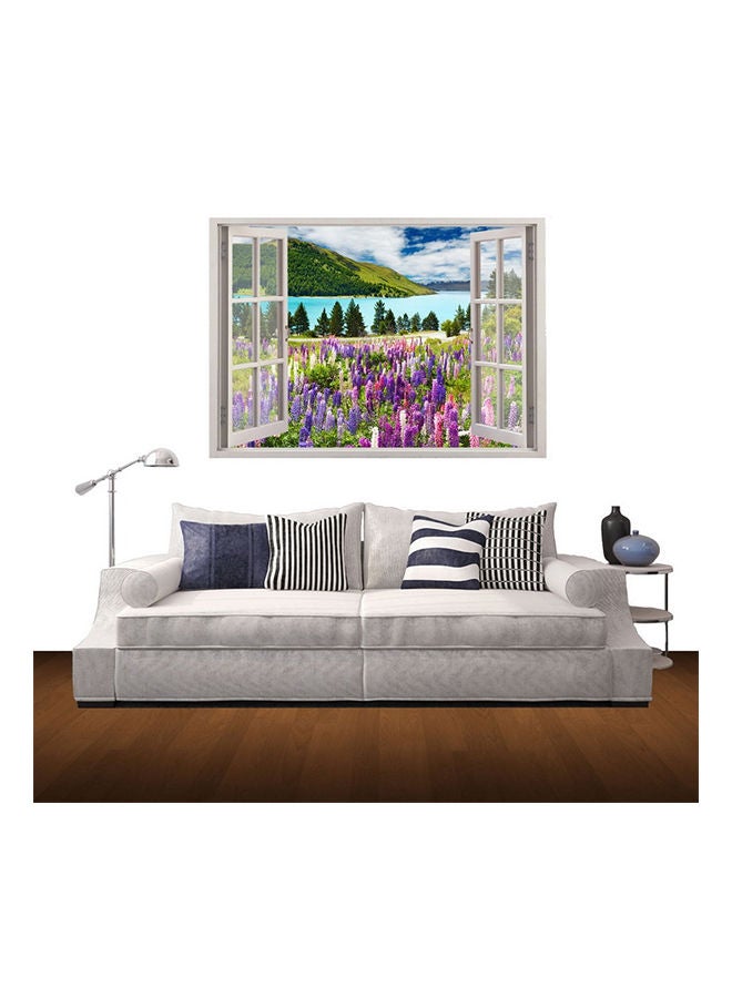 NIBEMINENT 3D Window Scenery Removable Wall Sticker Multicolour 85 x 60cm - Image 2