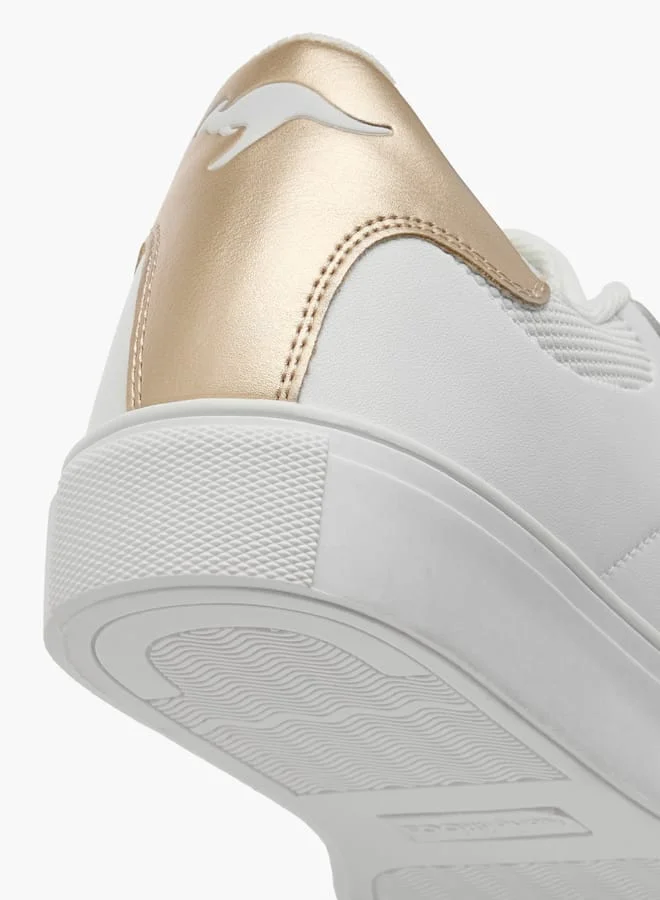 kangaROOS Women's Panelled Slip-On Sports Shoes With Metal Accent