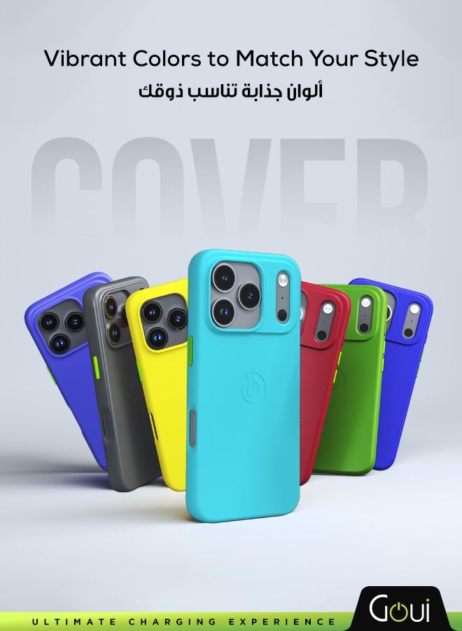 جوي كفر ايفون 17 برو | حماية شاملة | متوافق مع MagSafe | يدعم الشحن اللاسلكي | متعدد الألوان | ملمس ناعم | تصميم مغناطيسي للتثبيت أزرق ياقوتي - Image 4