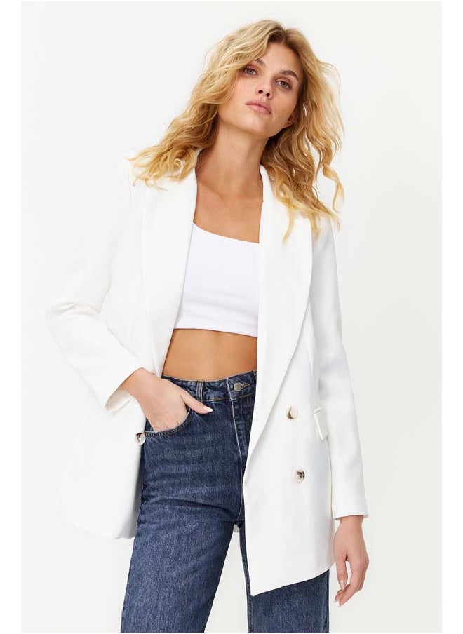 White Oversize Lined Buttoned Woven Blazer Jacket TWOAW22CE0167 - pzsku/Z93CE67D8FE42B67A8F5FZ/45/_/1737375841/e89a9042-a6e3-442c-86f6-bf93781a3233