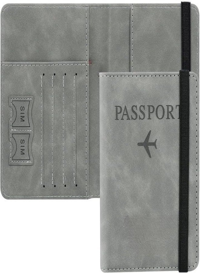 Gra8 Passport Holder Cover Travel Wallet Organiser, RFID Blocking Passport Case, PU Leather Passport Cover for Men, Women, Card Holder, Travel Accessories, (1 PCS) - Image 1
