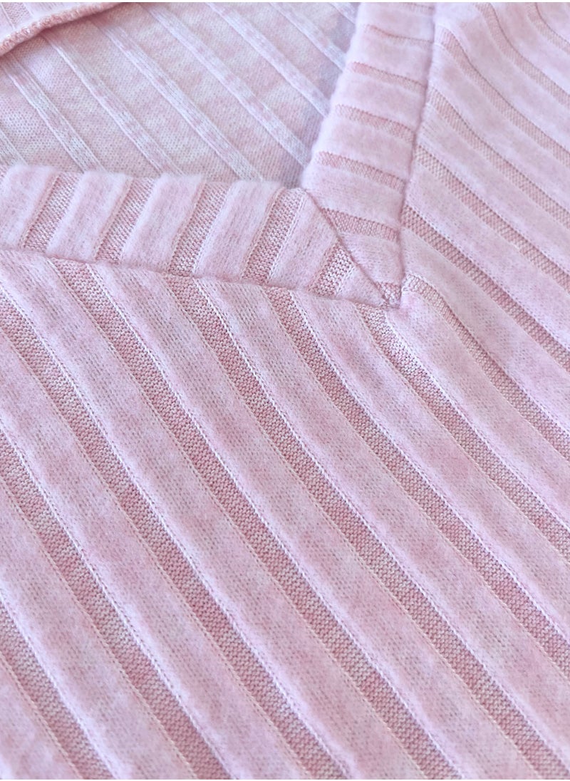 SOLOBUY - Women's pajama set, Soft and Comfy, Color Pink, Long Sleeve, Pants - Image 1