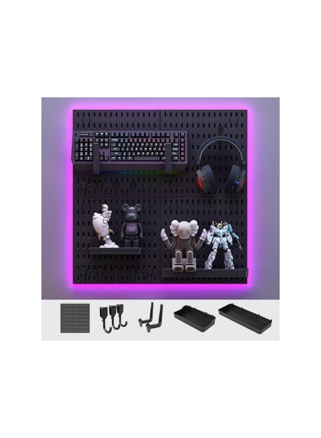 promass Wall Mount Display Pegboard, 4pcs Pegboard, Pegboard Combination for Living Room, Pegboard Combination Kit, Pegboard Hanging for Wall Organizer (4 piece-30 * 30) - Image 2