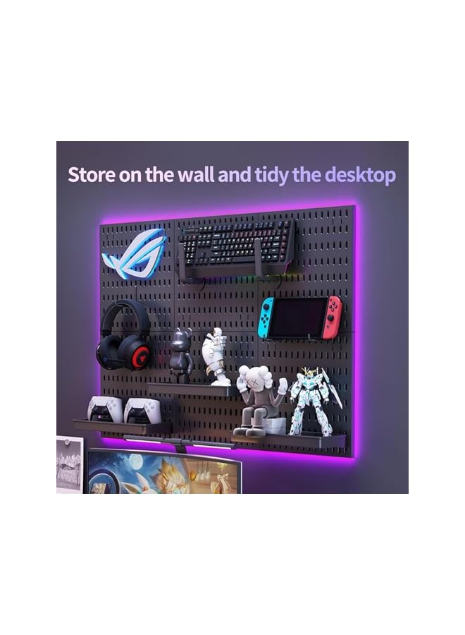 promass Wall Mount Display Pegboard, 4pcs Pegboard, Pegboard Combination for Living Room, Pegboard Combination Kit, Pegboard Hanging for Wall Organizer (4 piece-30 * 30) - Image 3