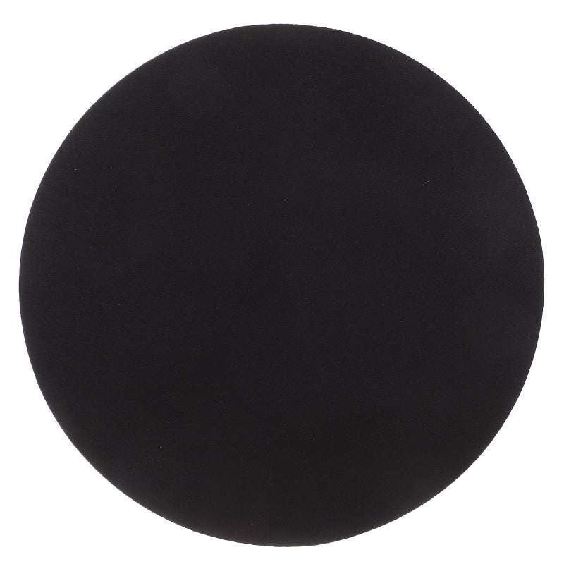 Circular Mouse Pad Black Computer Mouse Pad Rubber Cloth Mouse Mat for Office Laptop (Diameter22cm x Thickness3mm) - Image 1