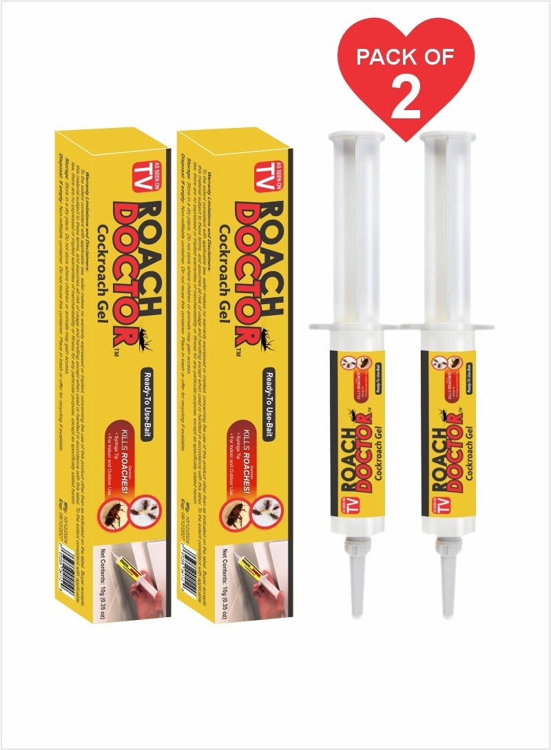 Ready-to-Use Cockroach Gel Bait - Effective Roach Killer for Homes & Kitchens Pack Of 2