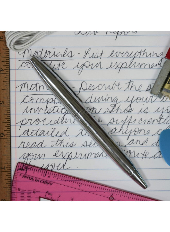 Cross Calais Refillable Ballpoint Pen, Medium Ballpen, Includes Premium Gift Box - Chrome/Blue - Image 5