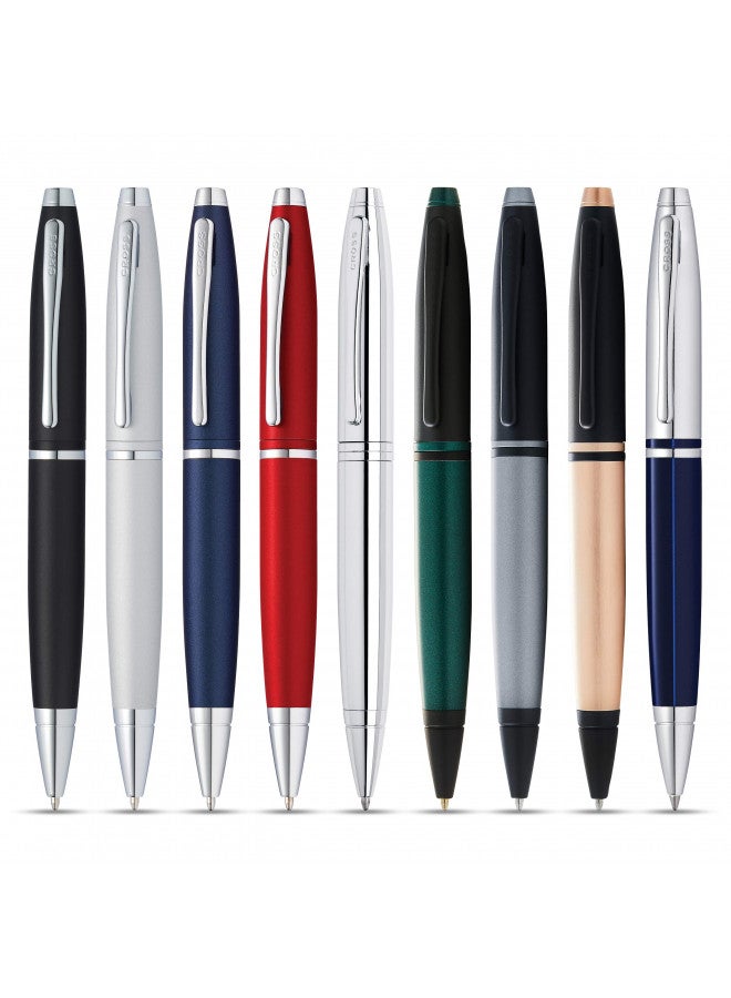 Cross Calais Refillable Ballpoint Pen, Medium Ballpen, Includes Premium Gift Box - Chrome/Blue - Image 4