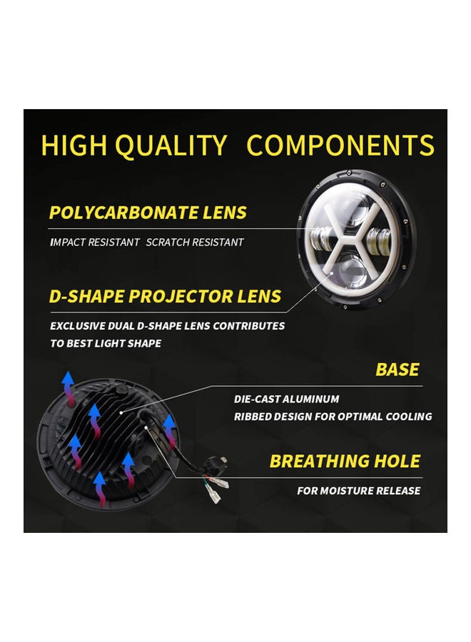NIBEMINENT Round LED Projector Headlight  - Image 4