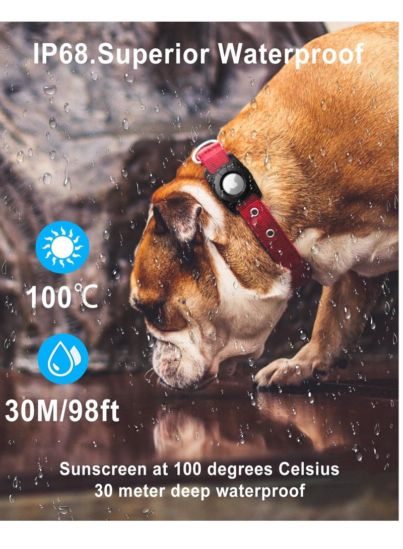 AirTag Dog Collar Holder, IP68 Waterproof Airtag Holder for DOD Collar, Hard TPU Full Protection Suitable Air Tag Dog Collar, Airtag Watch Holder for Dog Collar, Compatible Apple Airtag - Image 2
