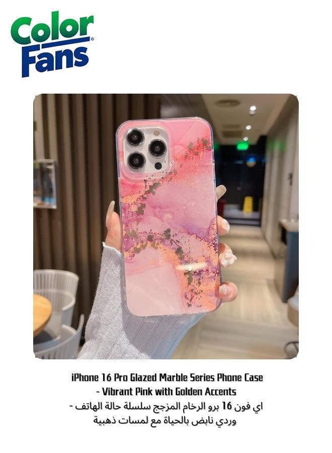 Color Fans iPhone 16 Pro Glazed Marble Series Phone Case