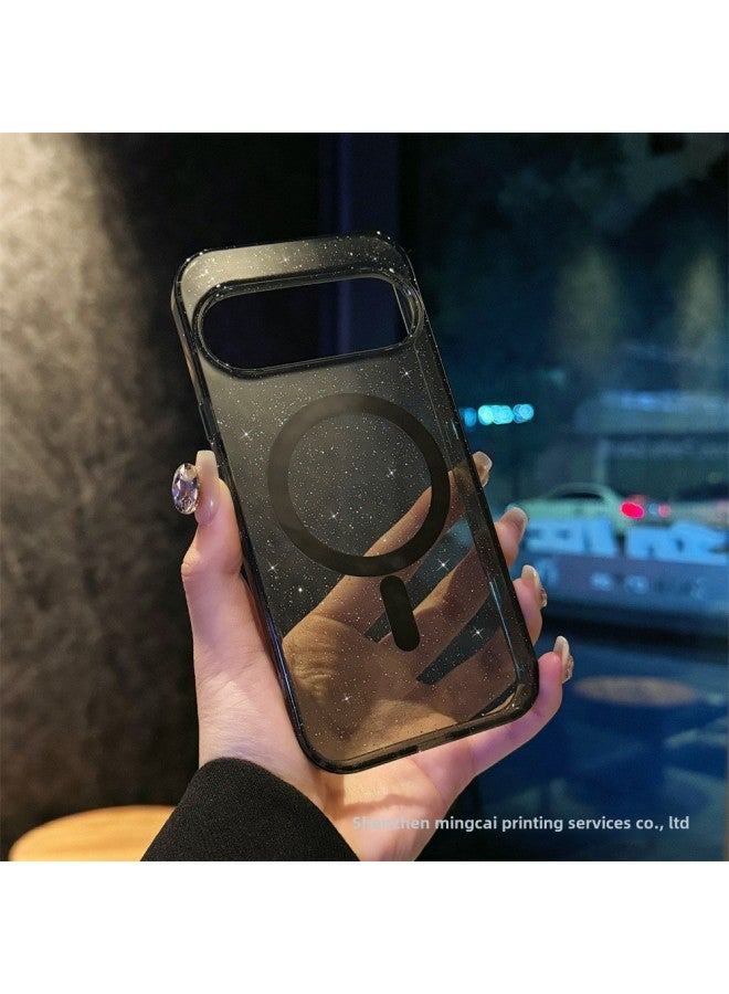 For Google Phone Case Pixel9 Pro Terminator Transparent Case Glitter Case For Google 9ProXL-Color:Flash Purple-Applicable Models:Google 8