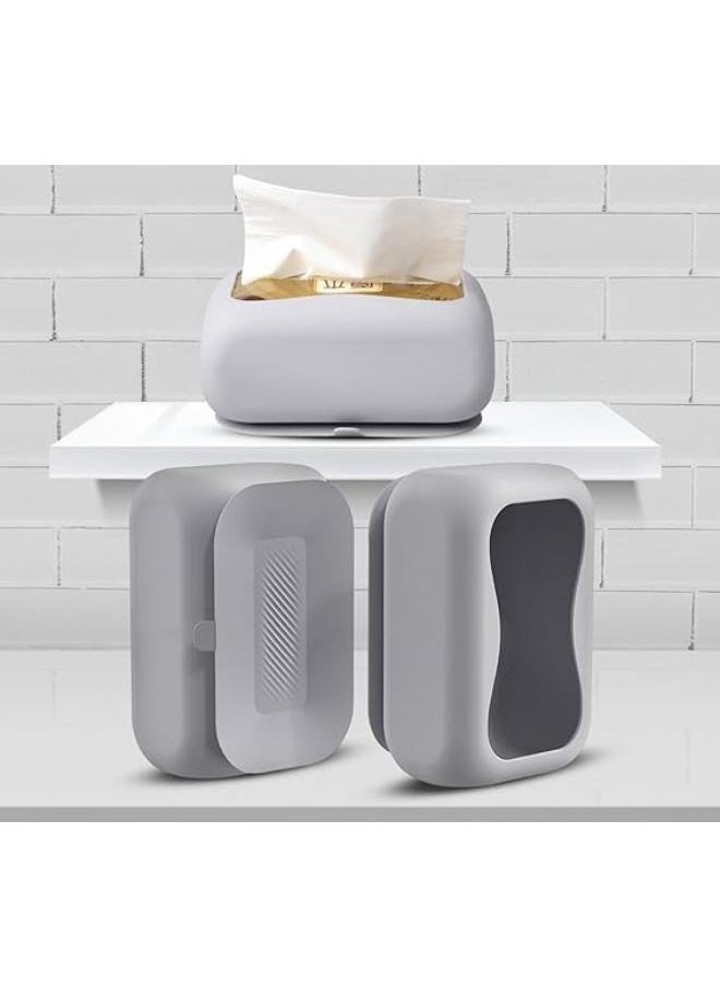 Eoptify Rectangular Tissue Box Holder – Silicone Tissue Dispenser & Napkin Holder for Home, Office, Kitchen & Car – Small Facial Tissue Storage Box  - Image 1