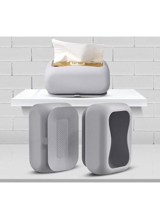Eoptify Rectangular Tissue Box Holder – Silicone Tissue Dispenser & Napkin Holder for Home, Office, Kitchen & Car – Small Facial Tissue Storage Box  - Image 4