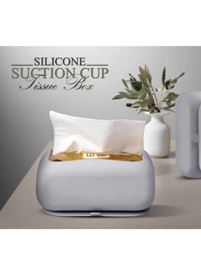 Eoptify Rectangular Tissue Box Holder – Silicone Tissue Dispenser & Napkin Holder for Home, Office, Kitchen & Car – Small Facial Tissue Storage Box  - Image 5