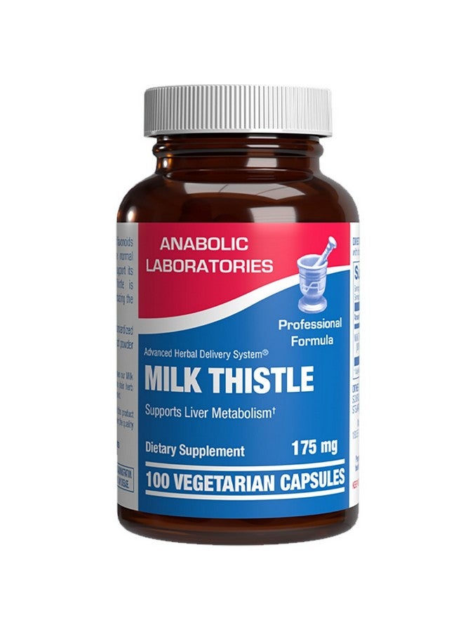 Anabolic Laboratories Silymarin Milk Thistle Extract Capsules - Clinical Milk Thistle Liver Supplements for Women & Men with Standardized 80% Silymarin for Liver Cleanse Detox Support - Vegan Made in the USA - 100 Servings - Image 1