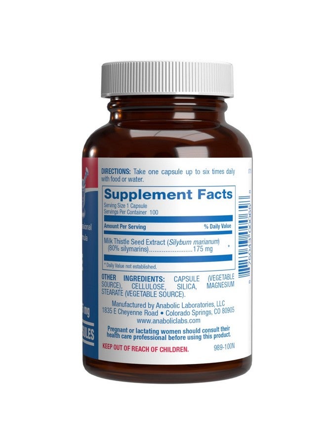 Anabolic Laboratories Silymarin Milk Thistle Extract Capsules - Clinical Milk Thistle Liver Supplements for Women & Men with Standardized 80% Silymarin for Liver Cleanse Detox Support - Vegan Made in the USA - 100 Servings - Image 3