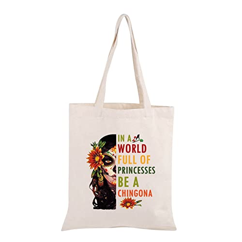 JXGZSO Mexican Lady Cosmetic Bag In A World Full Of Princesses Be A Mexican Makeup Bag Badass Women Gift - Image 1