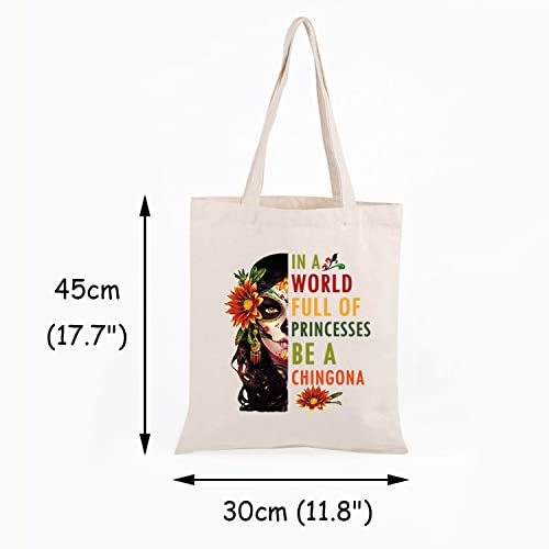 JXGZSO Mexican Lady Cosmetic Bag In A World Full Of Princesses Be A Mexican Makeup Bag Badass Women Gift - Image 3