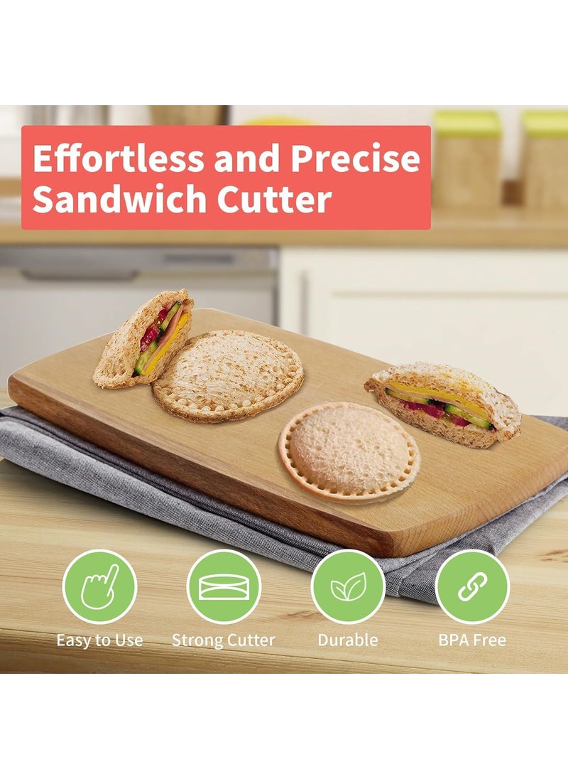 SGABANI SGABANI Uncrustables Sandwich Maker 2Pcs Sandwich Cutters for Kids Lunch Sandwich Cutter and Sealer Stainless Steel Baking Tools Sandwich Pocket Bread Mold Great for Lunchbox and Bento Box  - Image 3
