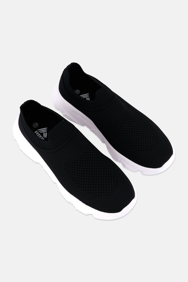 RBX Men Slip On Training Shoes, Black - Image 4